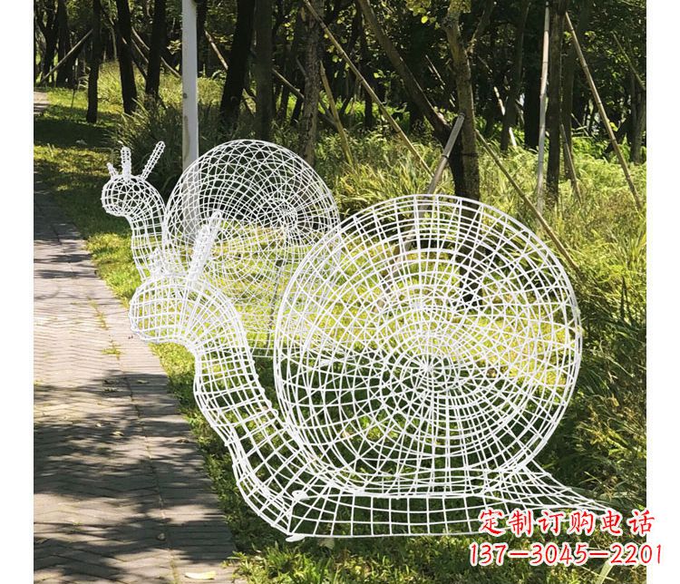 太原精致镂空不锈钢蜗牛雕塑