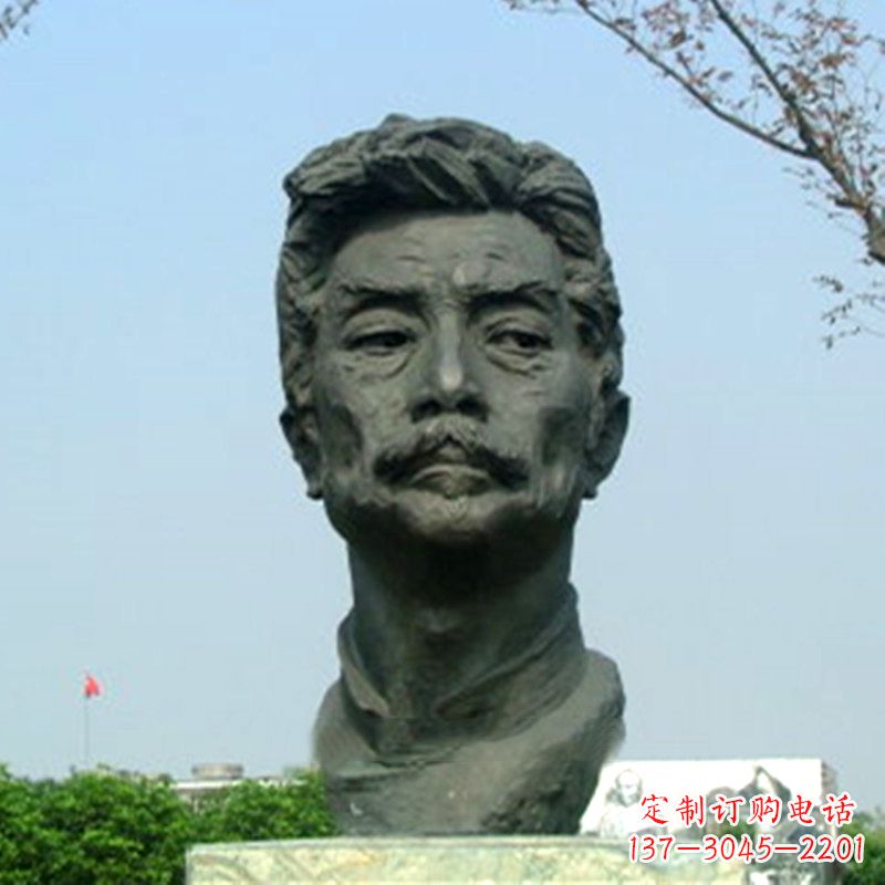 太原精致传神的鲁迅铜雕头像