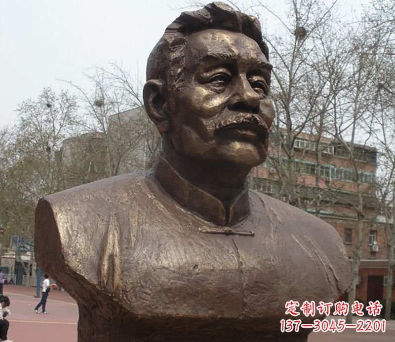 太原鲁迅胸像名人铜雕是中领雕塑公司定制的一款…