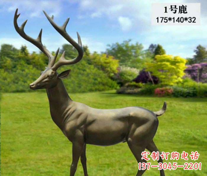 太原鹿铜雕,尽显动物精髓