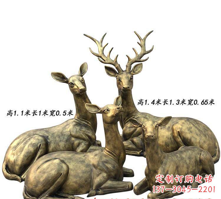 太原精致鹿群铜雕,雕刻出无可比拟的优雅