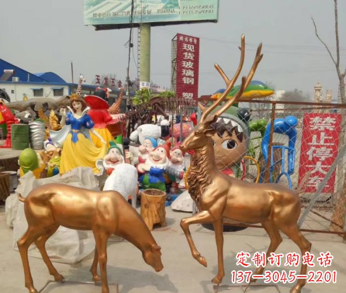 太原优雅经典,中领雕塑鹿铜雕塑