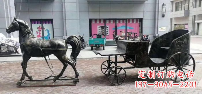 太原高质量马车景观铜雕