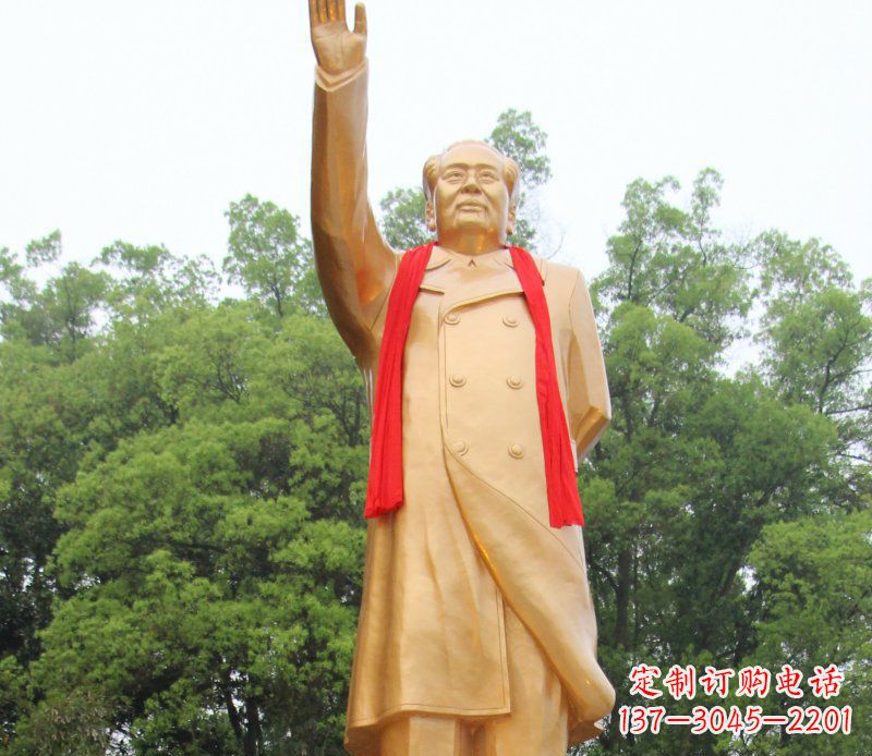 太原毛主席挥手伟人铜雕