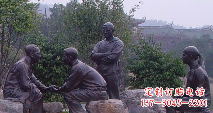 太原毛主席商谈国事人物园林景观铜雕