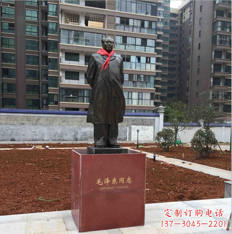 太原毛主席消防支队伟人铜雕