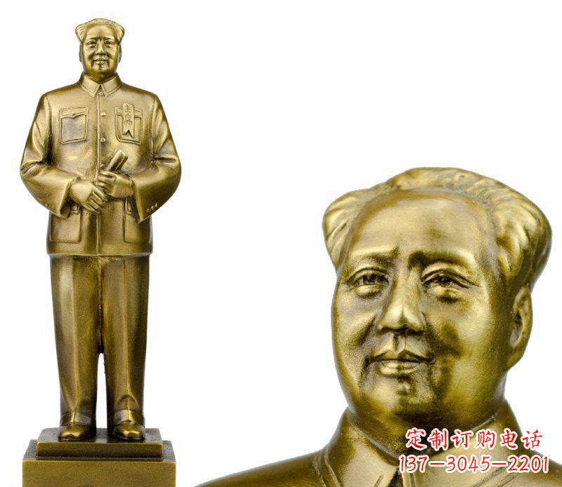 太原毛主席校园人物铜雕 (2)