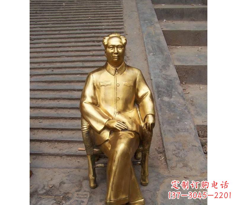 太原毛泽东伟人铜雕纪念像