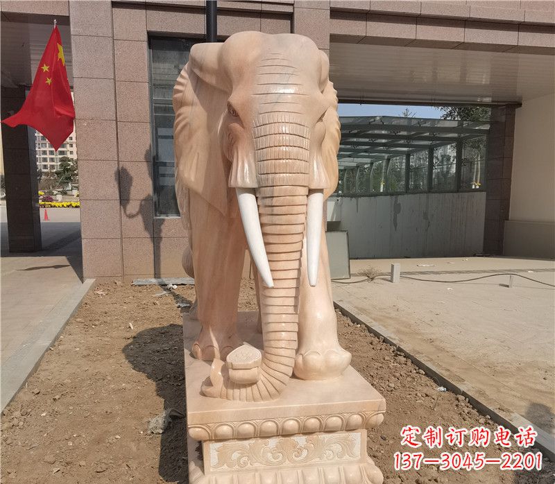 太原品质卓越,大象石雕门口装点