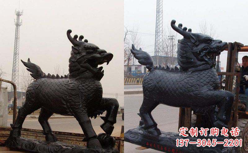 太原艺术精灵---麒麟神兽铜雕