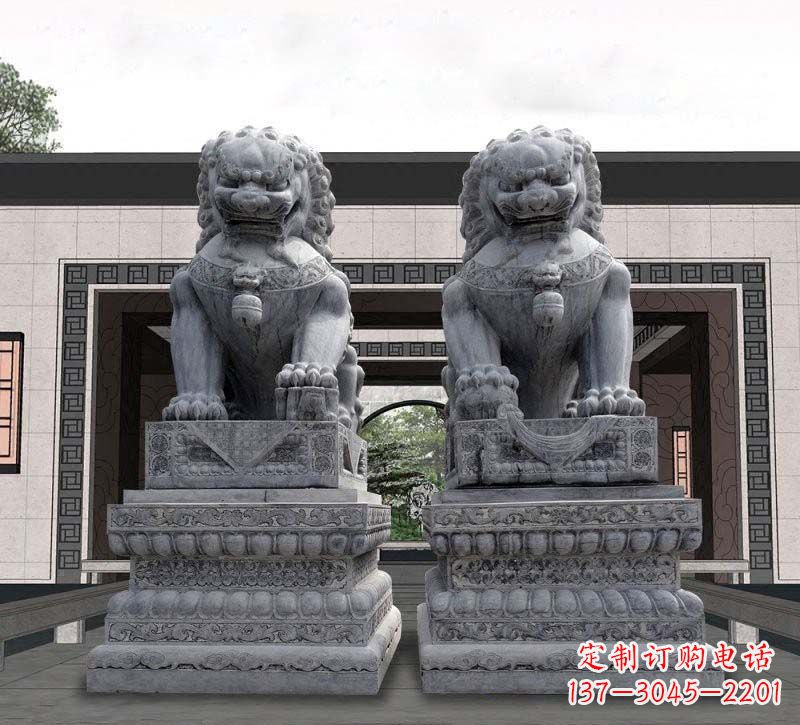 太原青石传统狮子石雕,引领传统艺术气息