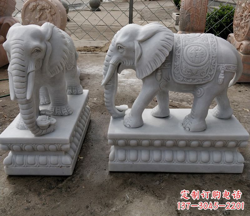 太原石雕大象,营造优雅气派