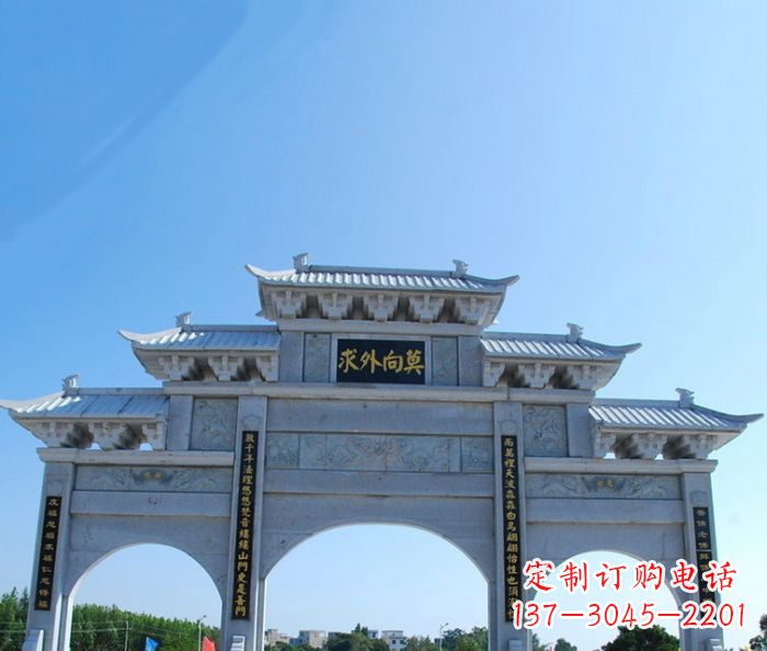 太原手工精美石牌坊雕塑,让您的空间更加美观!