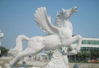 太原精美祥云飞马石雕，古朴大气