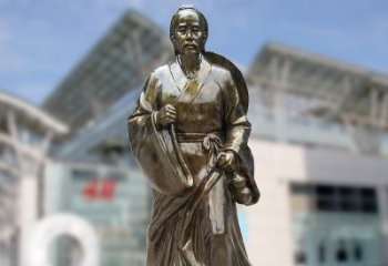 太原华佗仿铜雕塑，雕刻技艺精湛