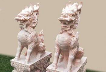 太原门口看门神兽麒麟石雕