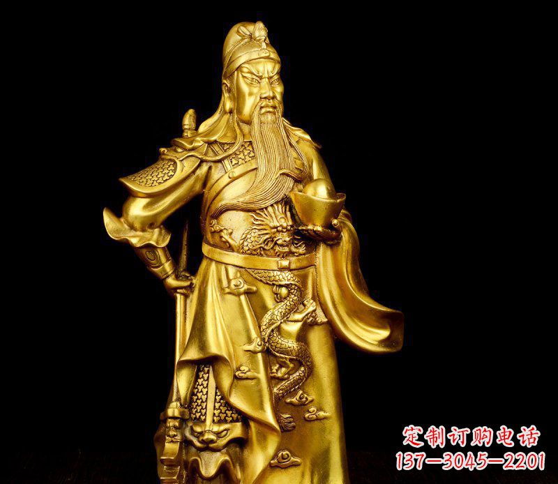 太原关公铜雕,传承古典传统