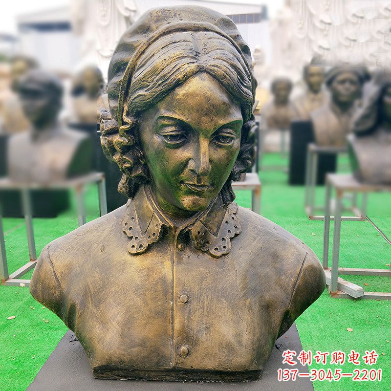 太原南丁格尔纯铜头像雕像——传承慈善精神