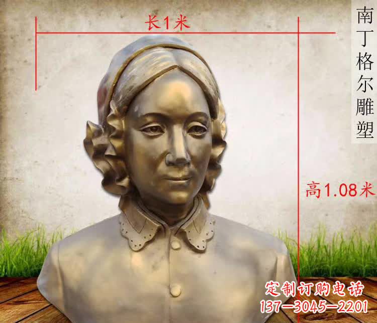 太原精雕细琢,南丁格尔胸像铜雕塑