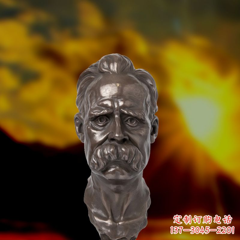太原尊贵的尼采铜雕头像
