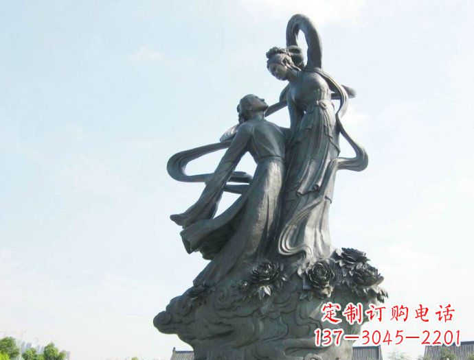 太原铸就爱情经典,中领雕塑定制牛郎织女广场雕塑