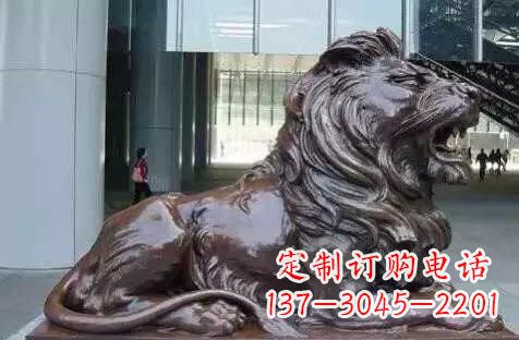 太原华丽铜雕狮子,风格独具特色