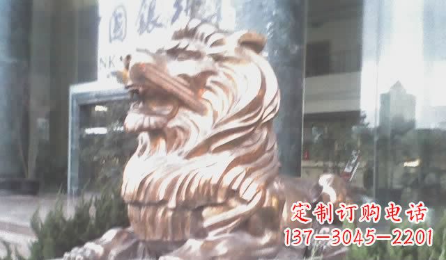 太原中领雕塑:精致狮子铜雕