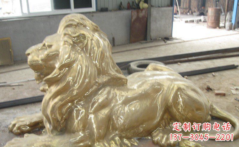太原高雅凝金,西洋狮子铜雕来自中领雕塑
