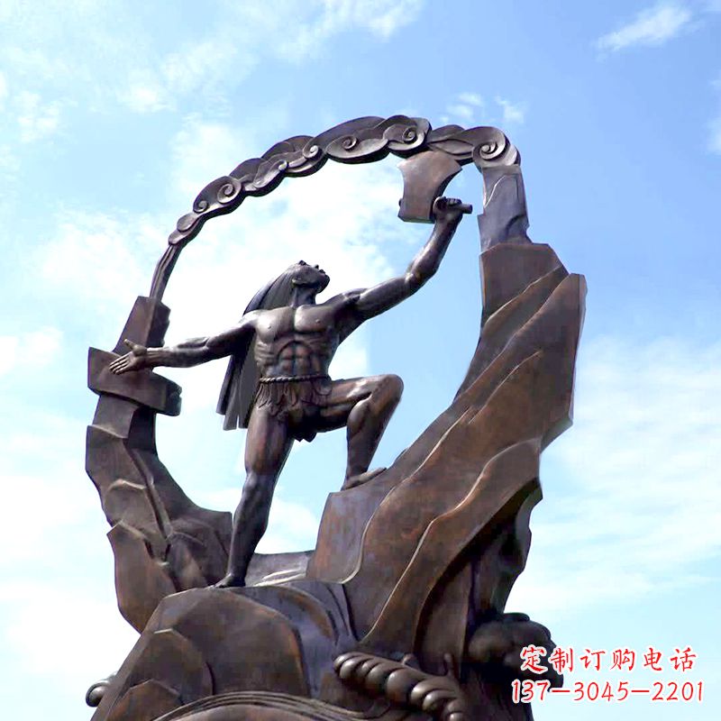 太原传承神话,展现气势—盘古大型景观雕塑