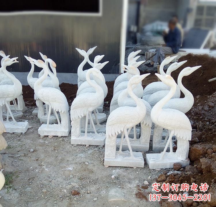 太原精美工艺,传统雕刻——仙鹤石塑