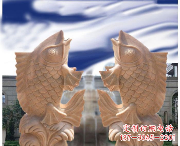 太原中领雕塑设计定制精美鲤鱼雕塑