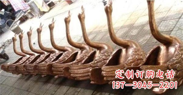 太原优雅迷人的天鹅铜雕塑