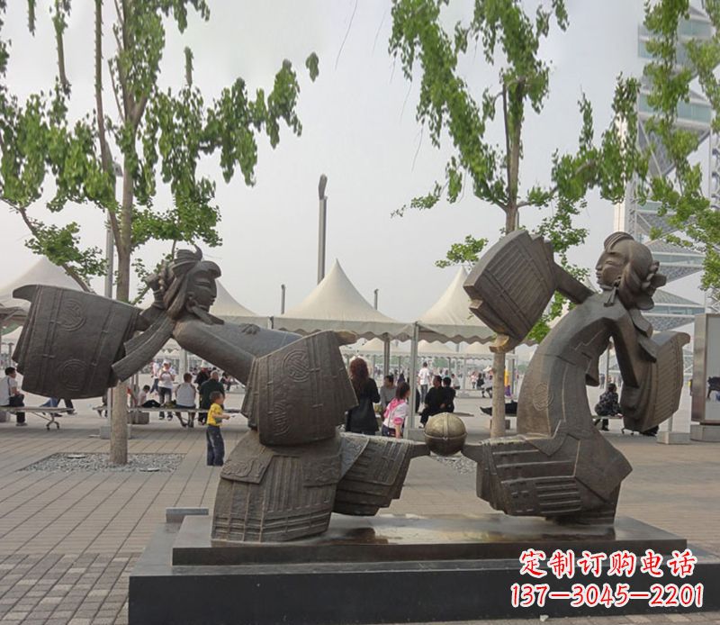 太原艺术雕刻杰作——皮影戏铜雕