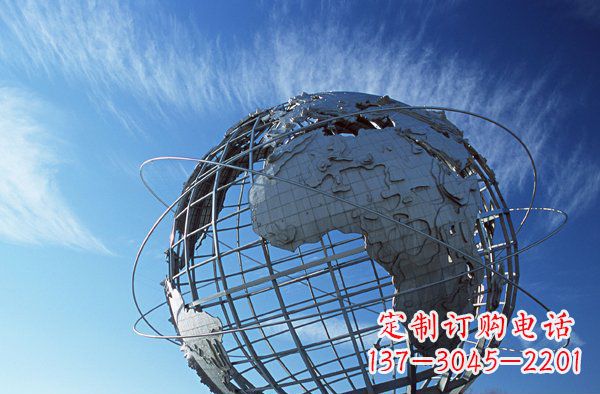 太原把美好的海洋融入您的空间,让心灵被洗涤--不锈钢大型地球雕塑