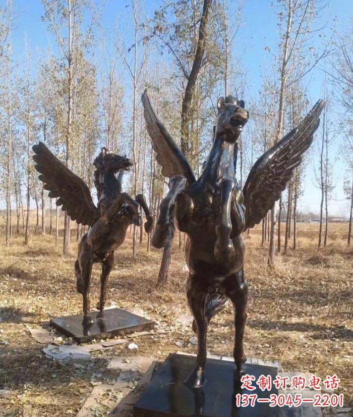太原优雅传神的飞马铜雕