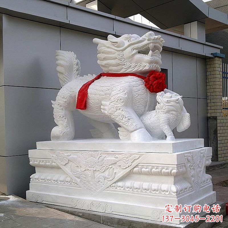 太原超精美的中国麒麟石雕