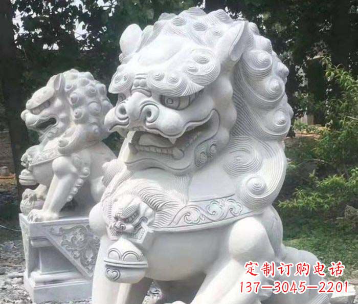 太原中领雕塑:精致石雕狮子捕捉震撼动人的气势