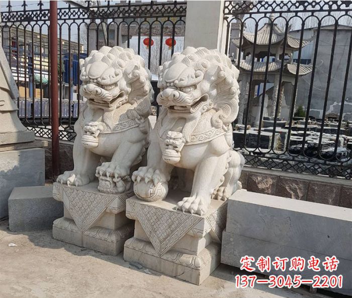 太原中领雕塑:精美大理石狮子雕塑