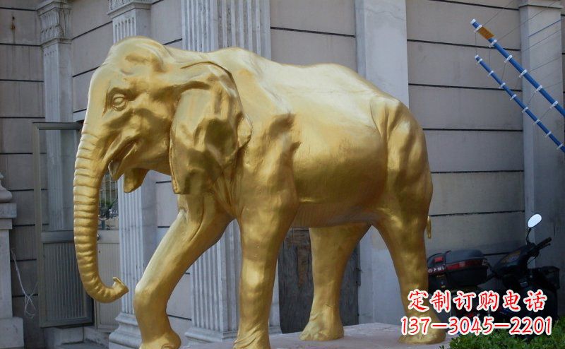 太原中领雕塑:精美的大象铜雕