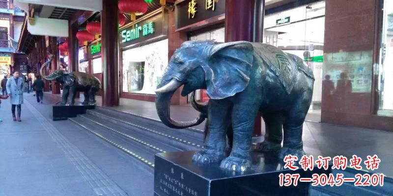 太原精美大象铜雕,传承古代工艺