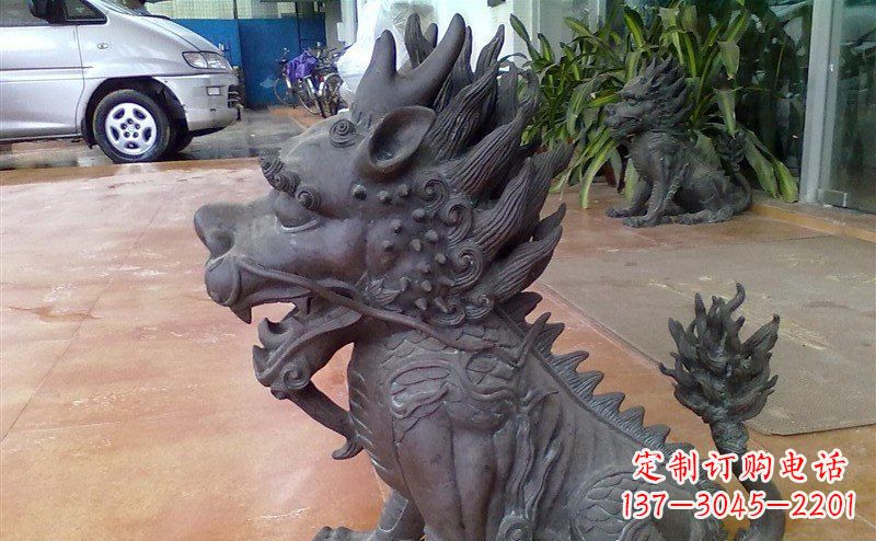 太原中领雕塑:舍利子之源,麒麟铸铜神兽铜雕