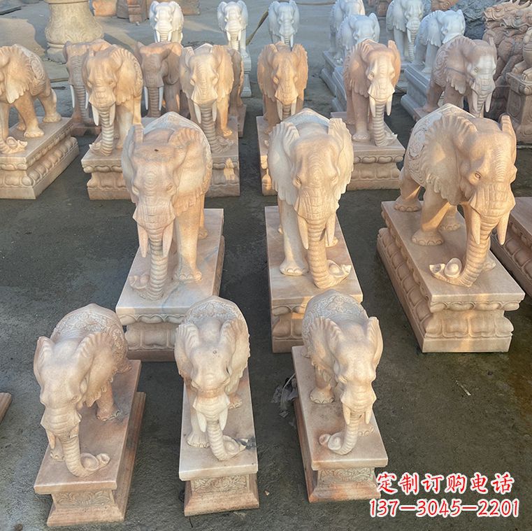 太原翘鼻大象石雕,传承经典浓烈之美