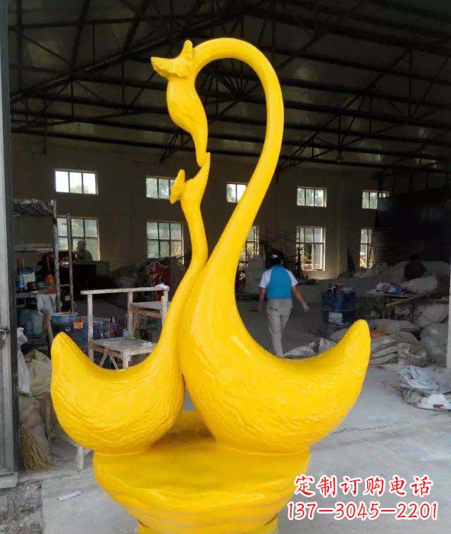 太原精致的天鹅玻璃钢雕塑