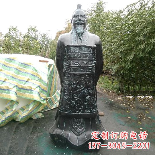 太原中领雕塑推出珍贵的秦始皇铜雕塑,这是一件…