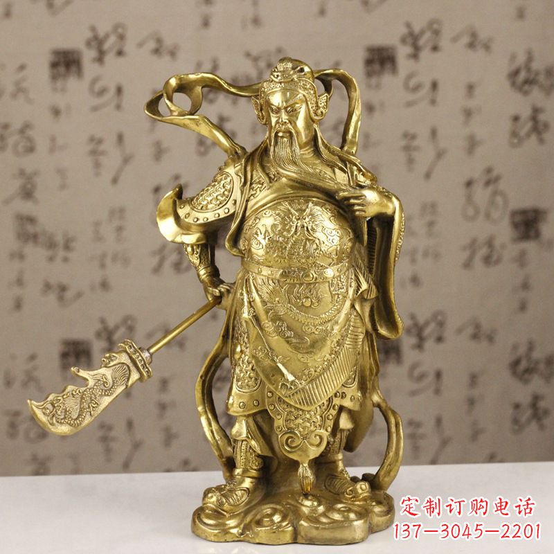 太原中领雕塑|关羽铜像:令人惊叹的纯黄铜武财神