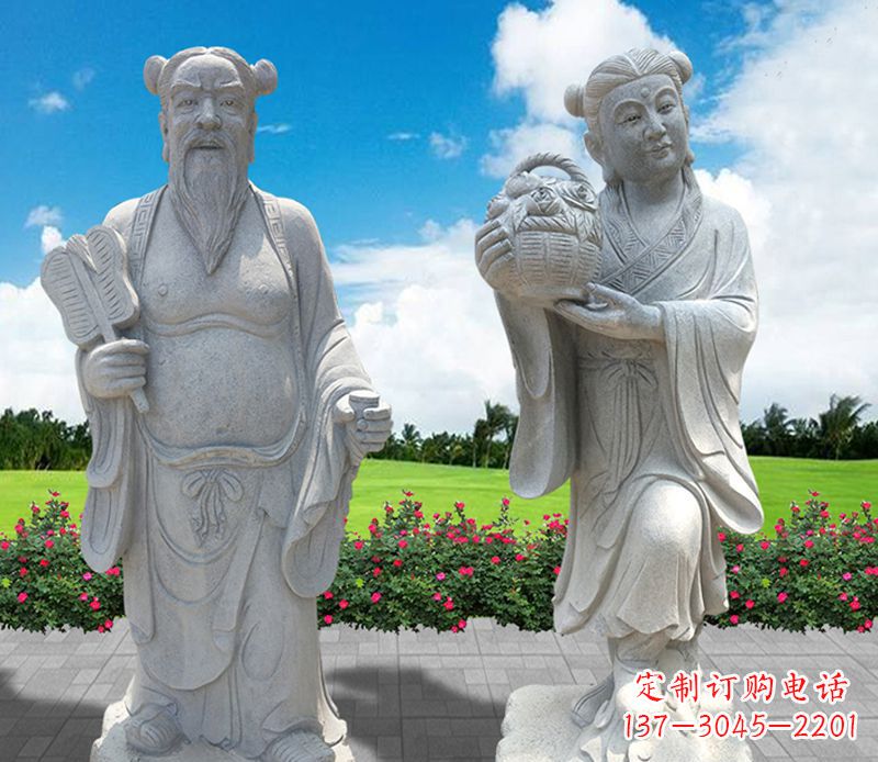 太原青石八仙过海石雕永久保存您心中的传统宗族魅力