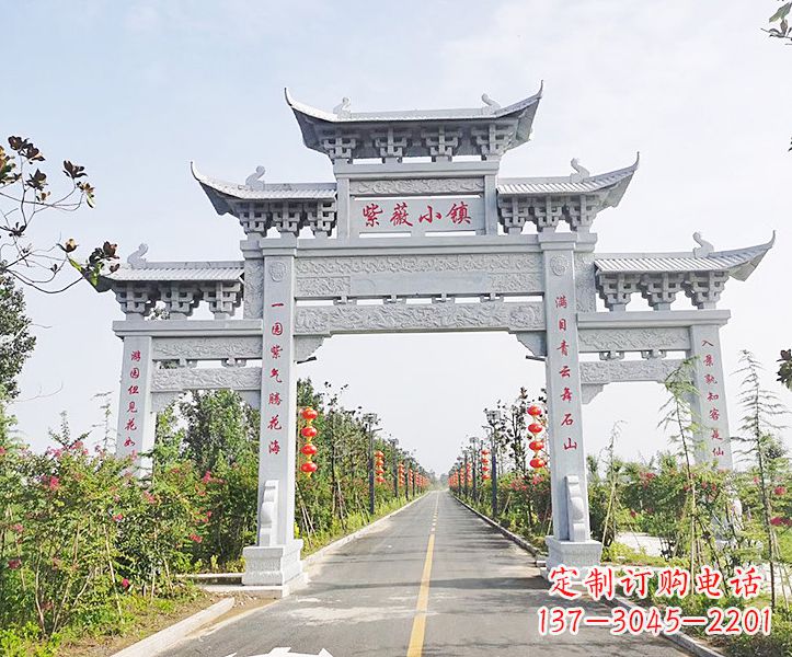 太原青石牌坊雕塑,定制精美而高品质