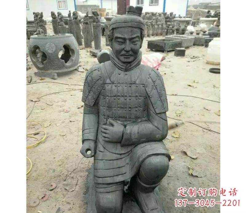 太原青石仿古兵马俑雕塑,精巧细腻