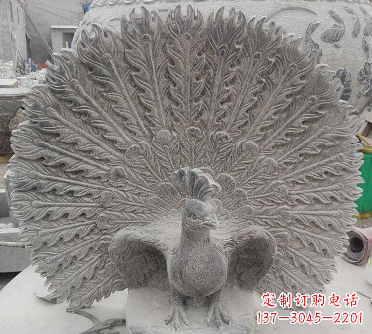 太原孔雀开屏石雕,艺术仿古风华