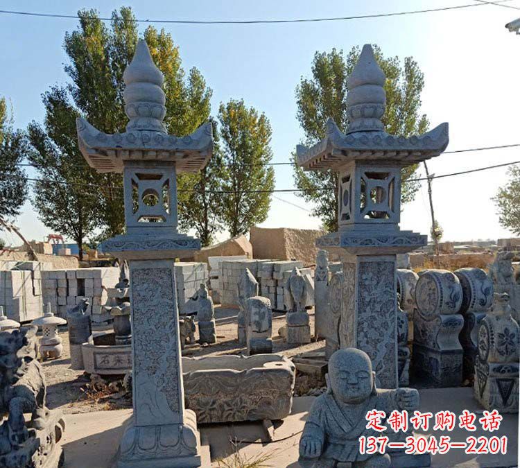 太原青石仿古石灯雕塑,精美实用